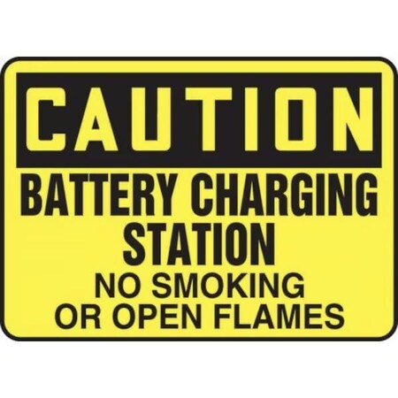Accuform OSHA CAUTION SAFETY SIGN BATTERY MELC641VA MELC641VA